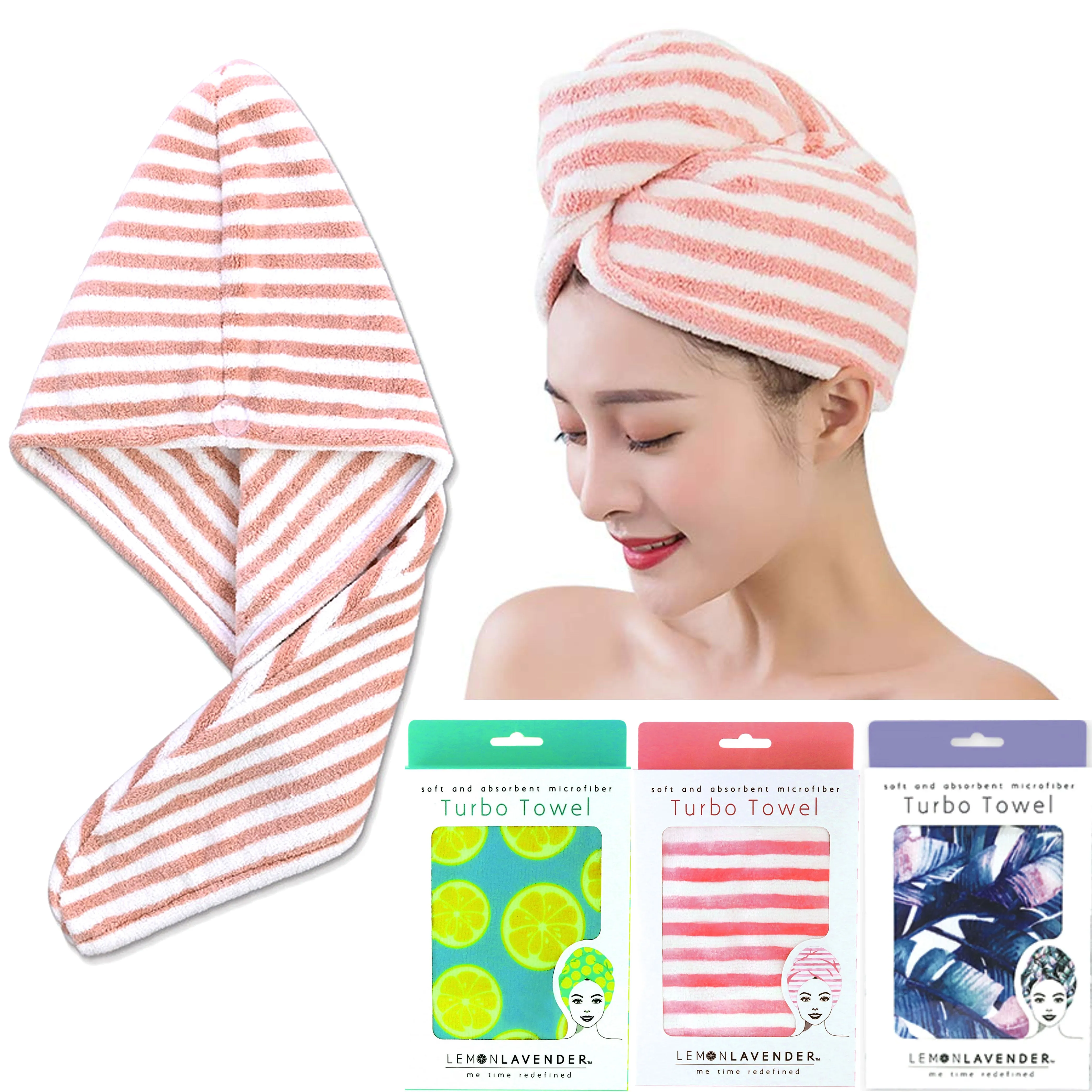1 Pc Turban Hair Towels Twist Quick Dry Microfiber Bath Towel Wrap Cap Hat Spa