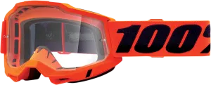 100% Accuri 2 Goggles - Neon Orange - Clear 50013-00004
