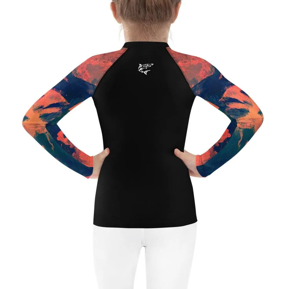 Abstract Azure ~ Kids Rash Guard