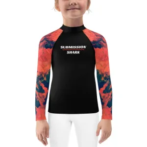 Abstract Azure ~ Kids Rash Guard
