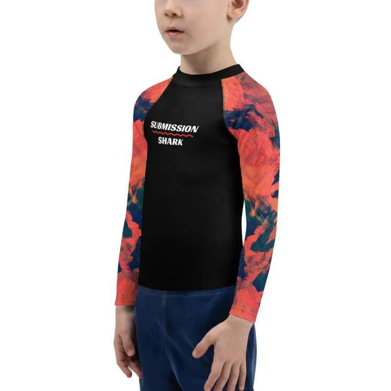 Abstract Azure ~ Kids Rash Guard