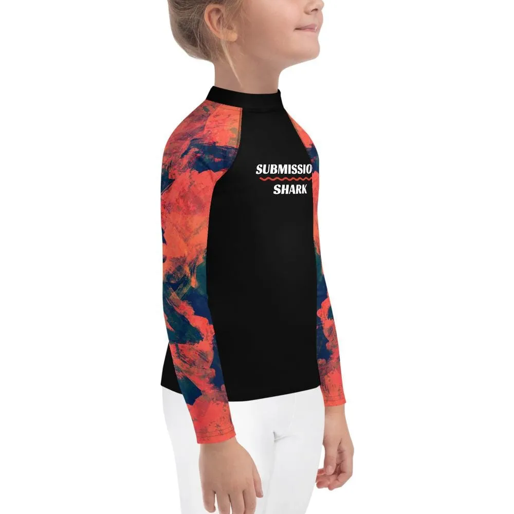Abstract Azure ~ Kids Rash Guard