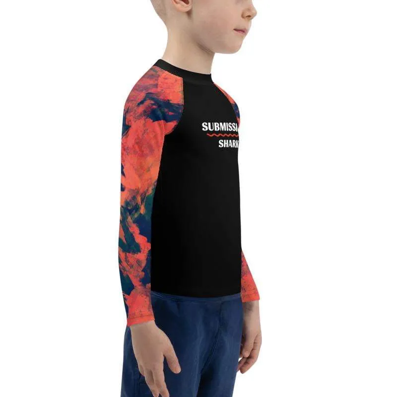 Abstract Azure ~ Kids Rash Guard