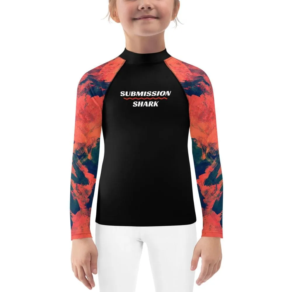 Abstract Azure ~ Kids Rash Guard