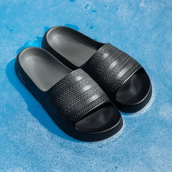 Adidas x Dime Adilette Ayoon Slides Black - Vista Grey - Silver