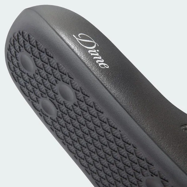 Adidas x Dime Adilette Ayoon Slides Black - Vista Grey - Silver