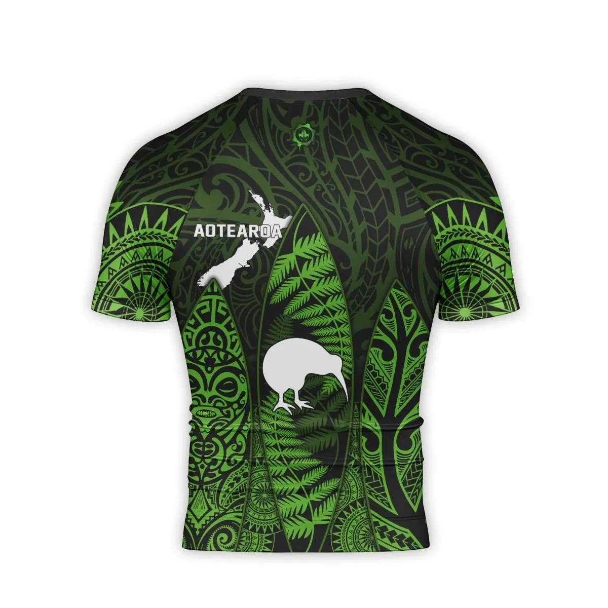 Aotearoa Kiwi Bird Men's Short Sleeve Rash Guard