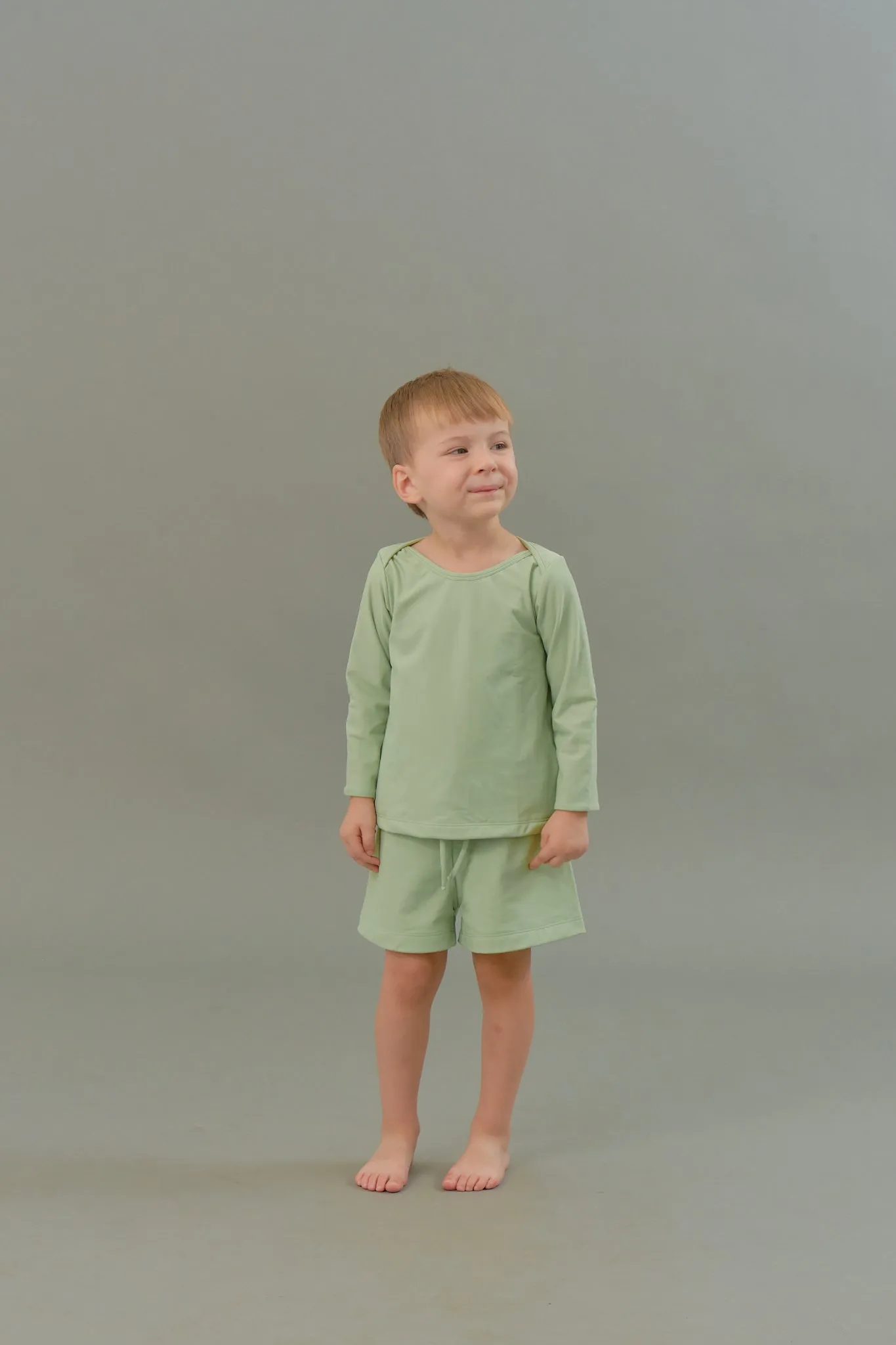 Baby Swim Trunks in Jade