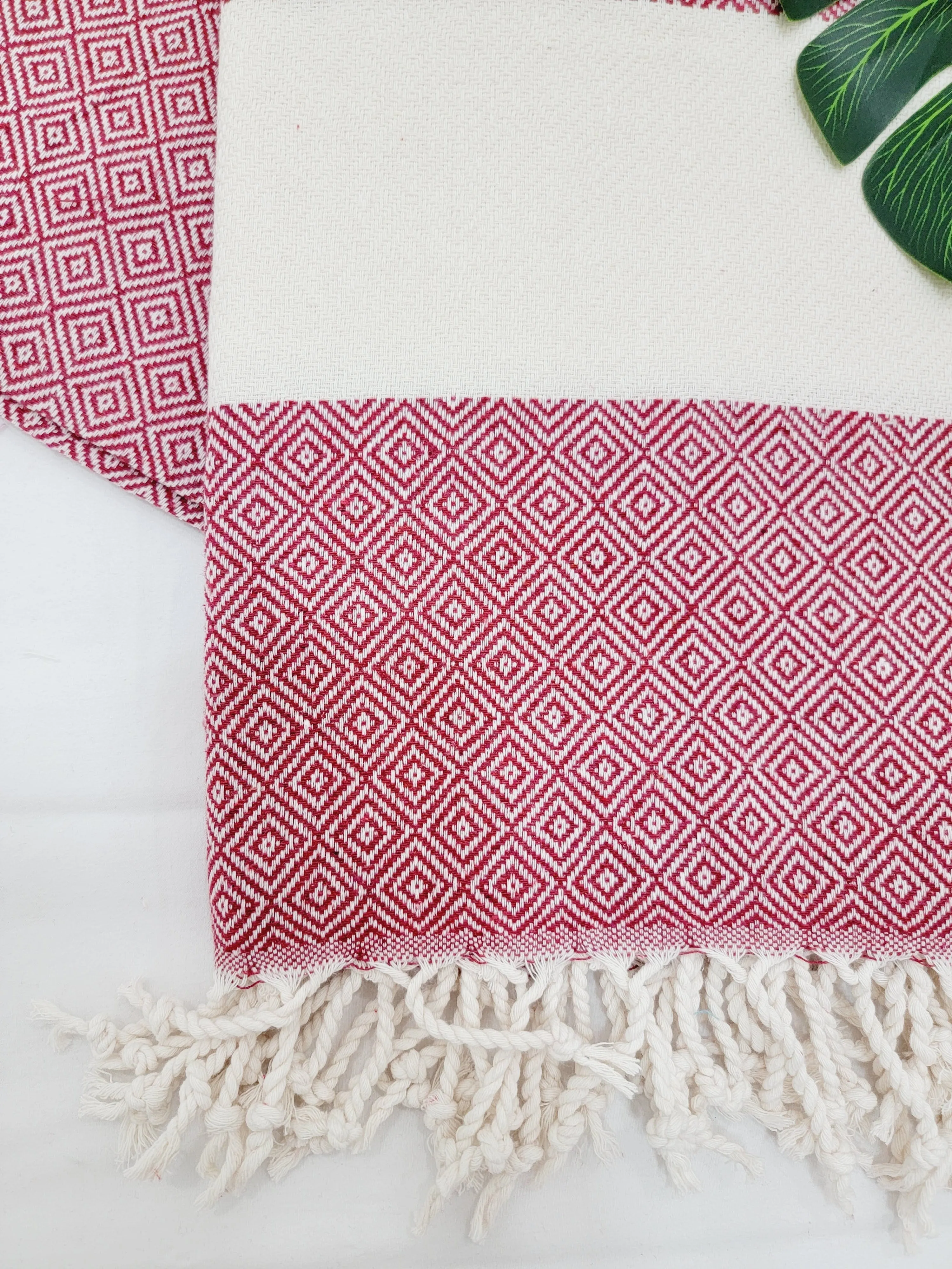 Beach/Bath Sand Free Towels-Easy Carry Quick Dry Thin Towel- Cherry by EBRU Home