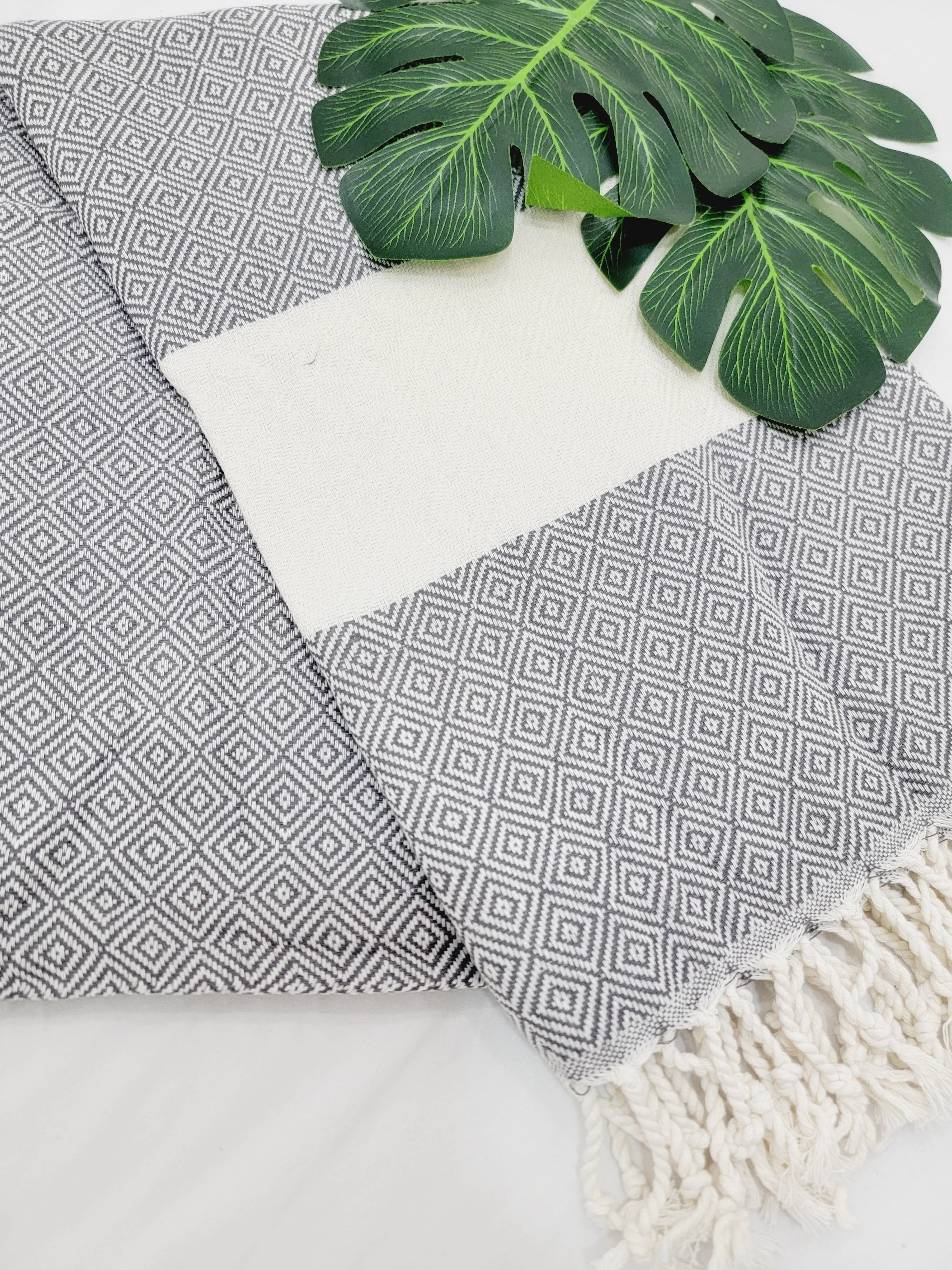 Beach/Bath Sand Free Towels-Easy Carry Quick Dry Thin Towel- Gray by EBRU Home