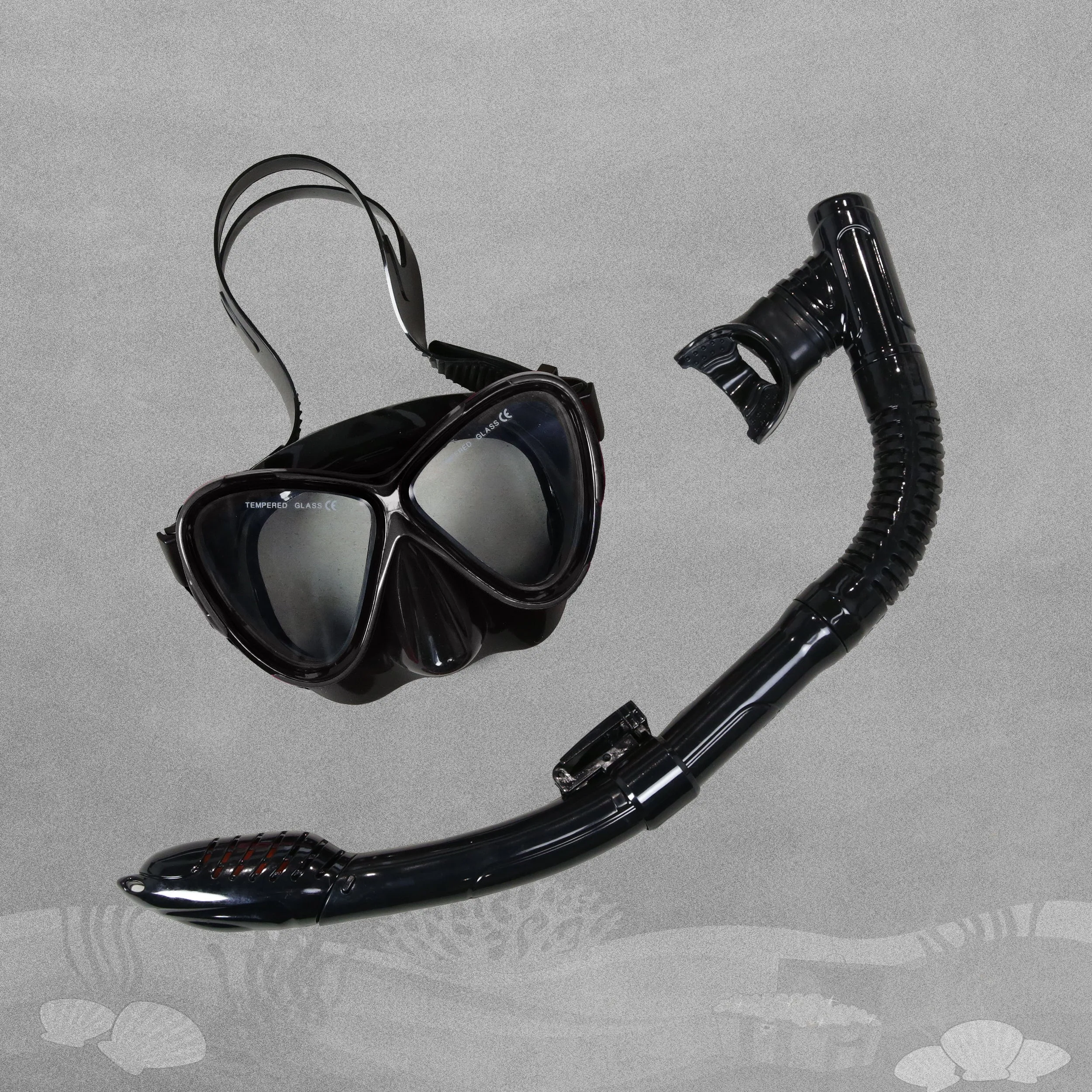 Diving Mask & Full Dry Snorkel - Various Colours