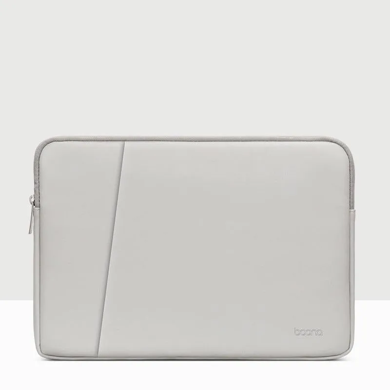 Double-Layer Leather Laptop Bag - 13 / 13.3 / 14 Inch - Gray
