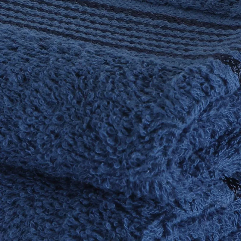 Eva Quick Dry Hand Towel (Navy Blue) - Set Of Two
