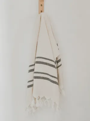 Haley Turkish Cotton   Bamboo Hand Towel - Two Stripe