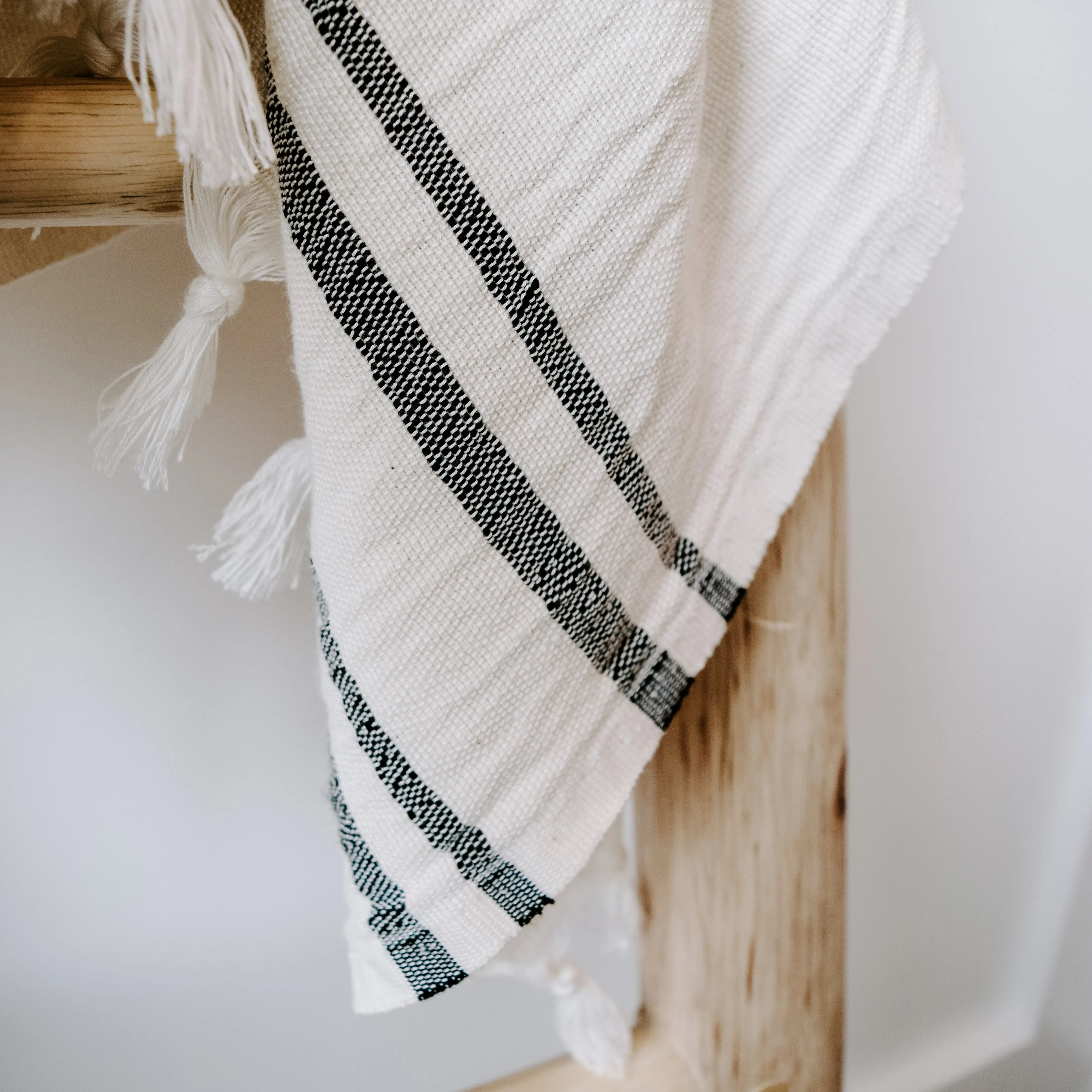 Haley Turkish Cotton   Bamboo Hand Towel - Two Stripe
