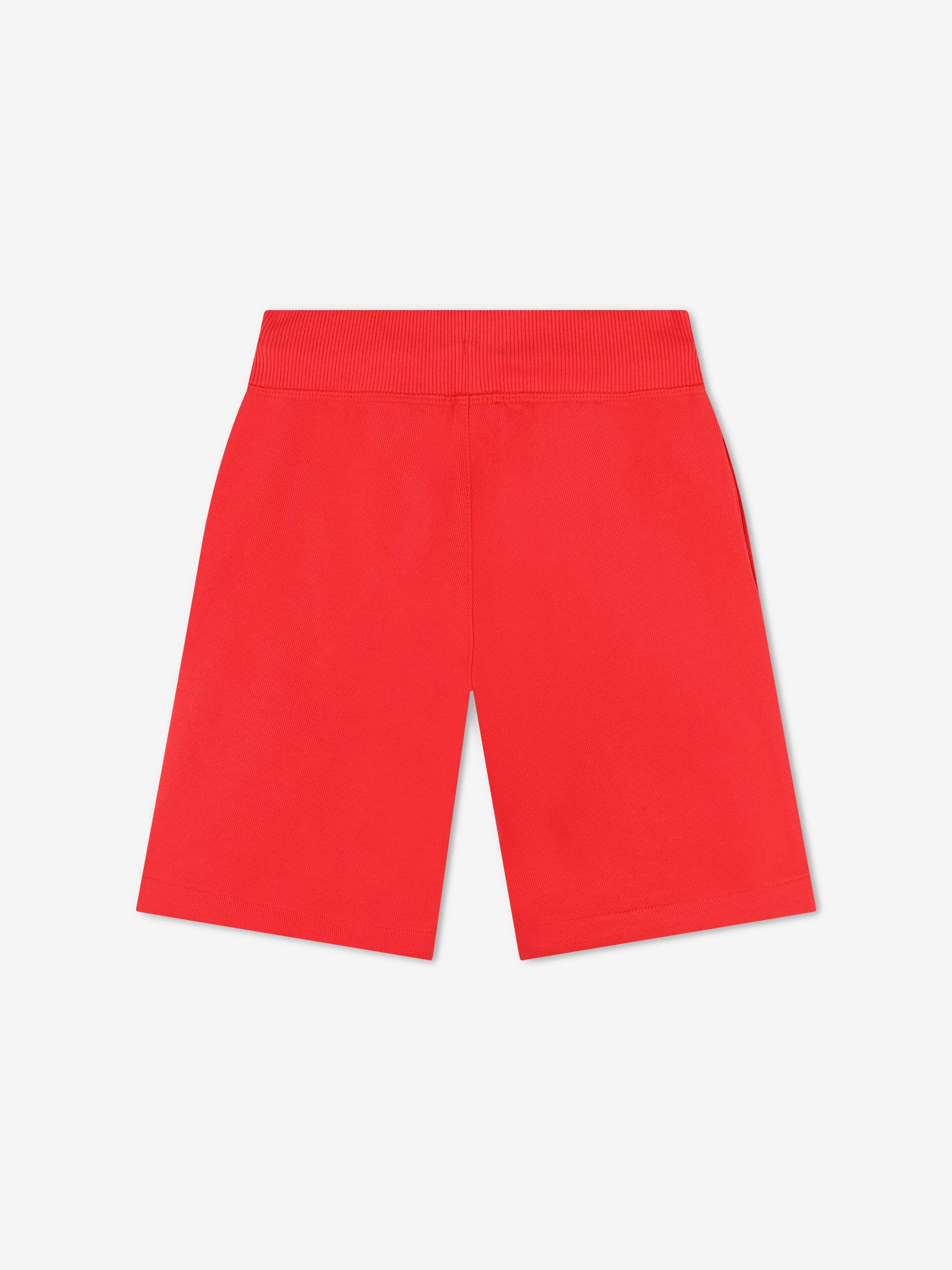 Hugo Boys Logo Print Shorts in Red