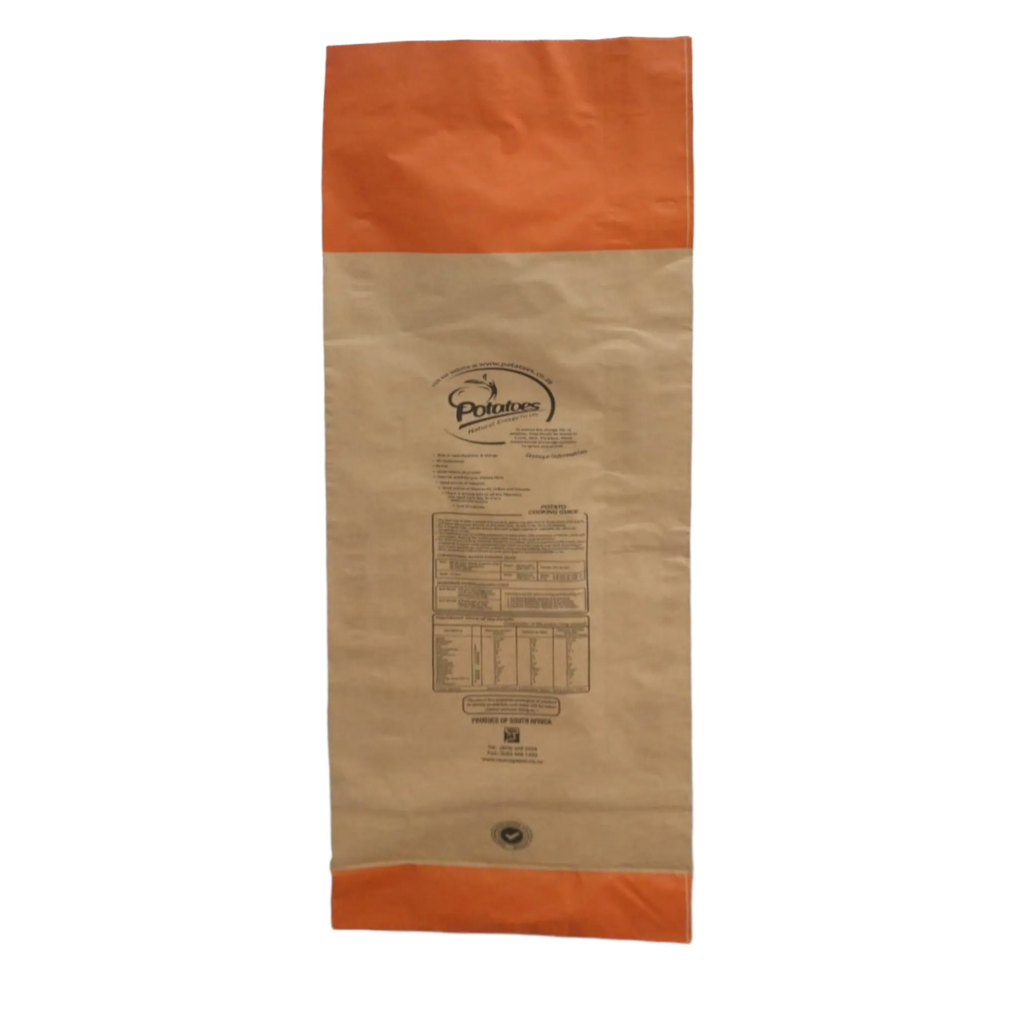 Kraft Potato Paper Bag Brown with Print and Seal Wire