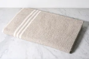 Linen & Cotton Neutral Stripe Bath Sheet