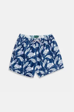 Navy Bamboo Classic Swim Trunks