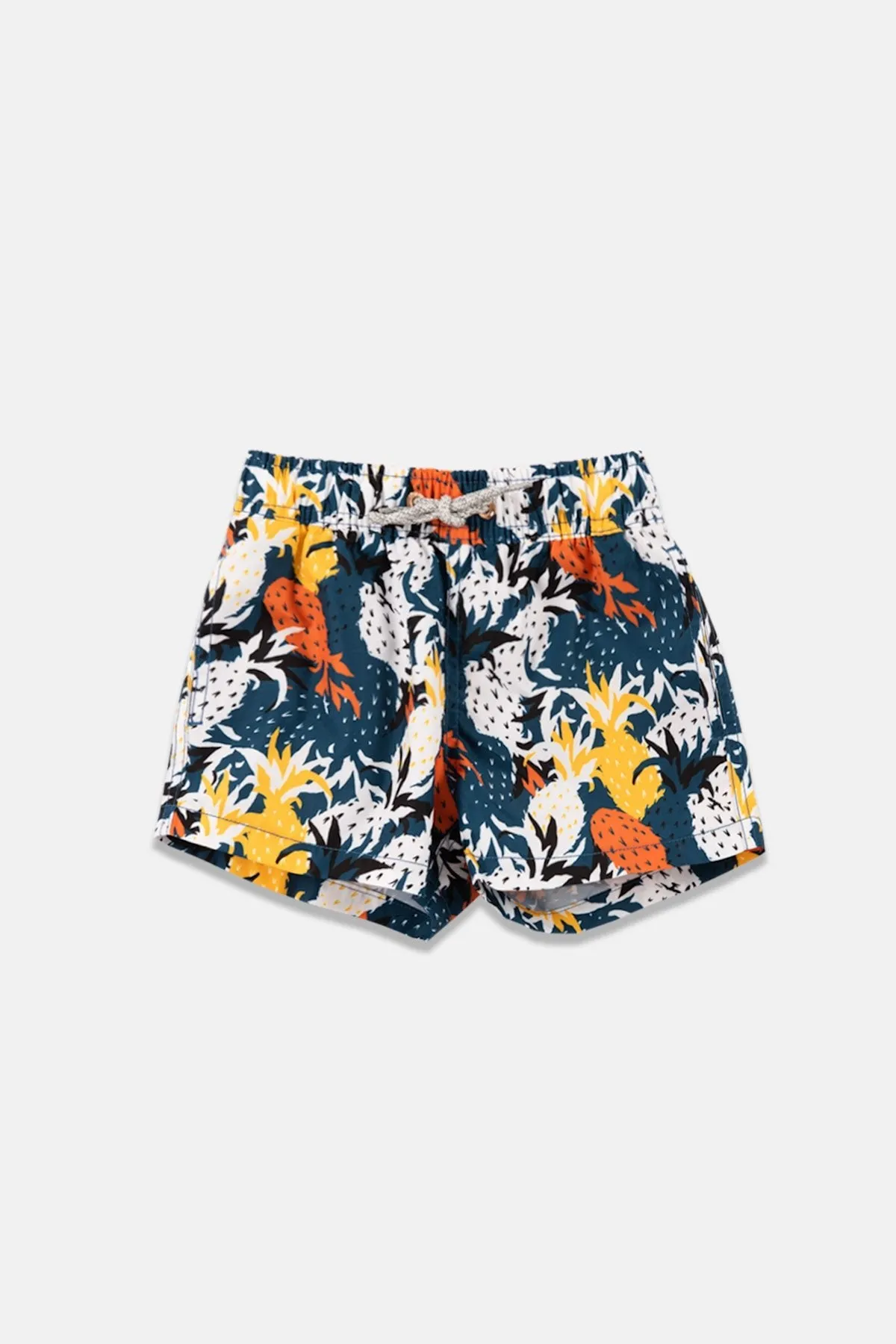 Navy Pineapple Boys Swim Trunks