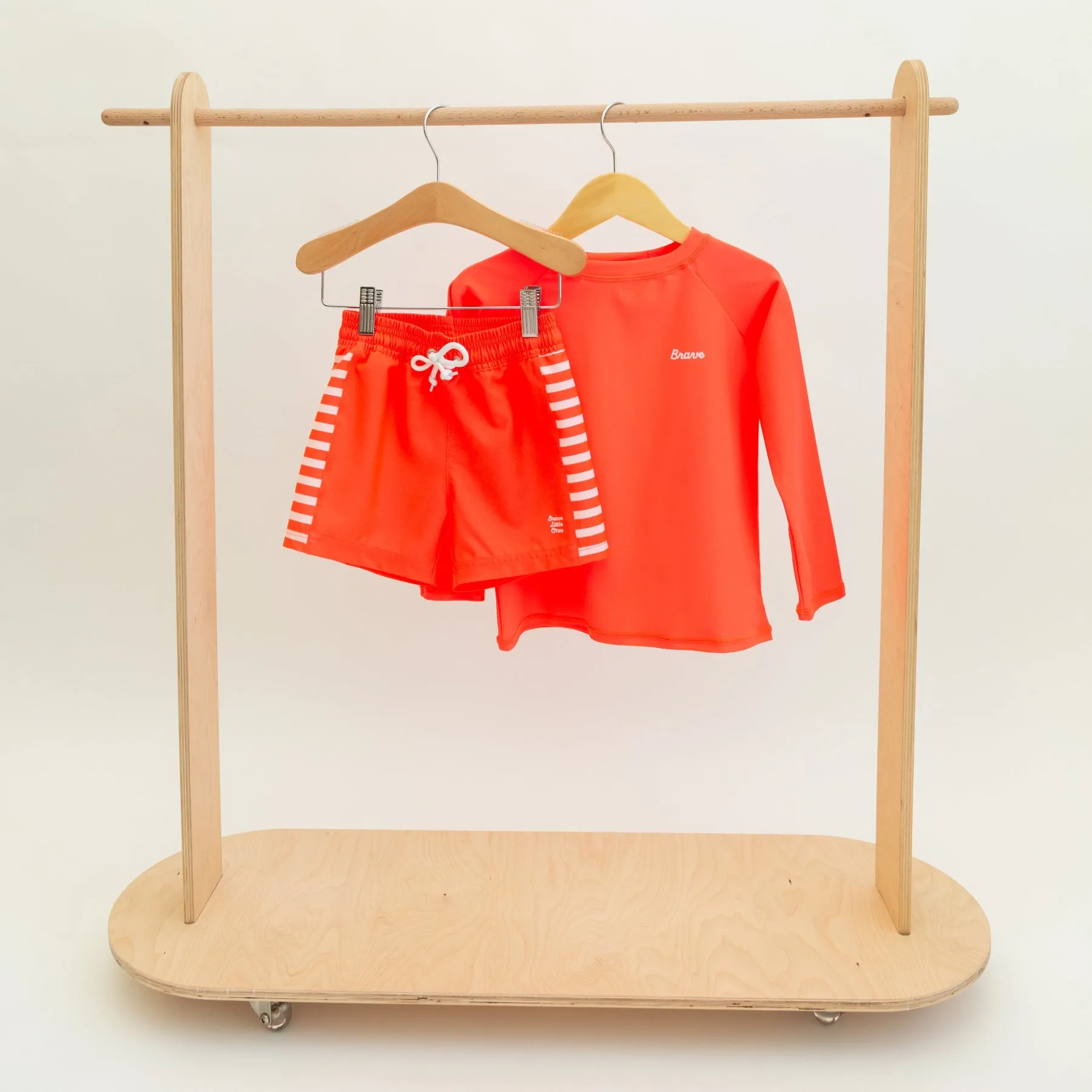 Neon Coral Rash Guard