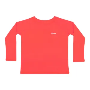 Neon Coral Rash Guard