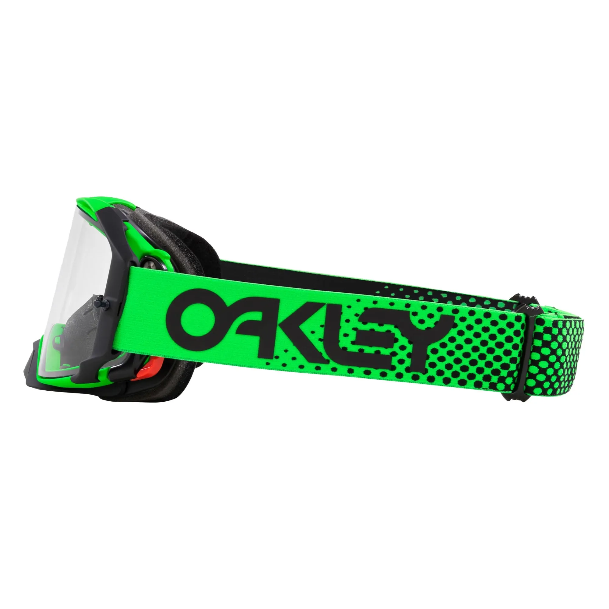 Oakley OO7046-D9 Airbrake MX Goggles Clear Impact Resistant Lenses Moto Green Strap