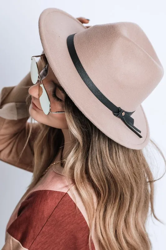 Panama Style Wide Brim Classic Felt Fedora