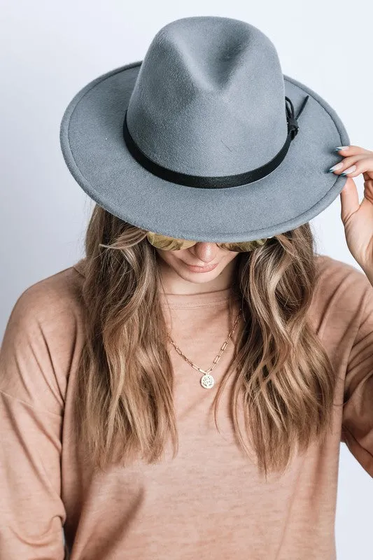 Panama Style Wide Brim Classic Felt Fedora
