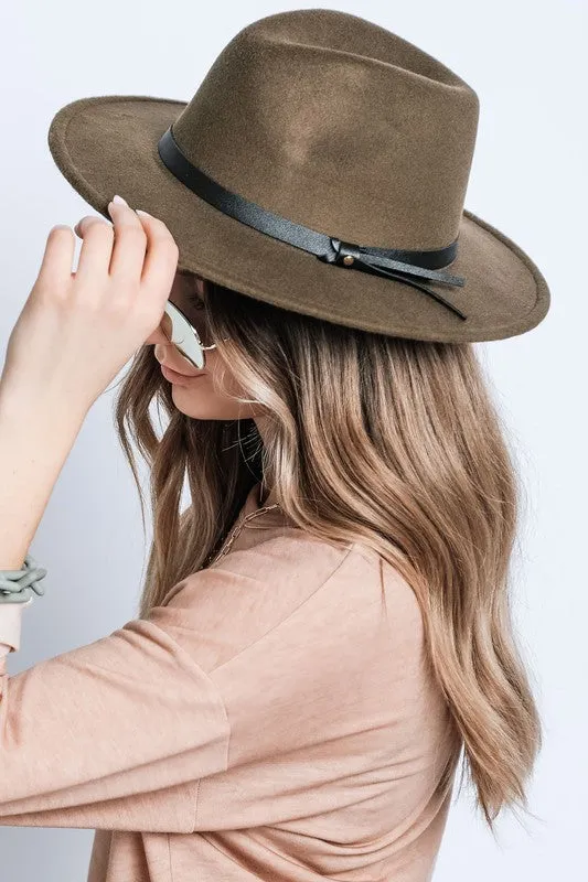 Panama Style Wide Brim Classic Felt Fedora