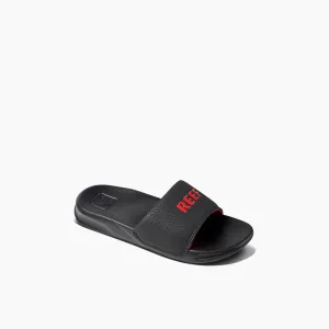 Reef Kids One Slide Sandals  - Black/Red