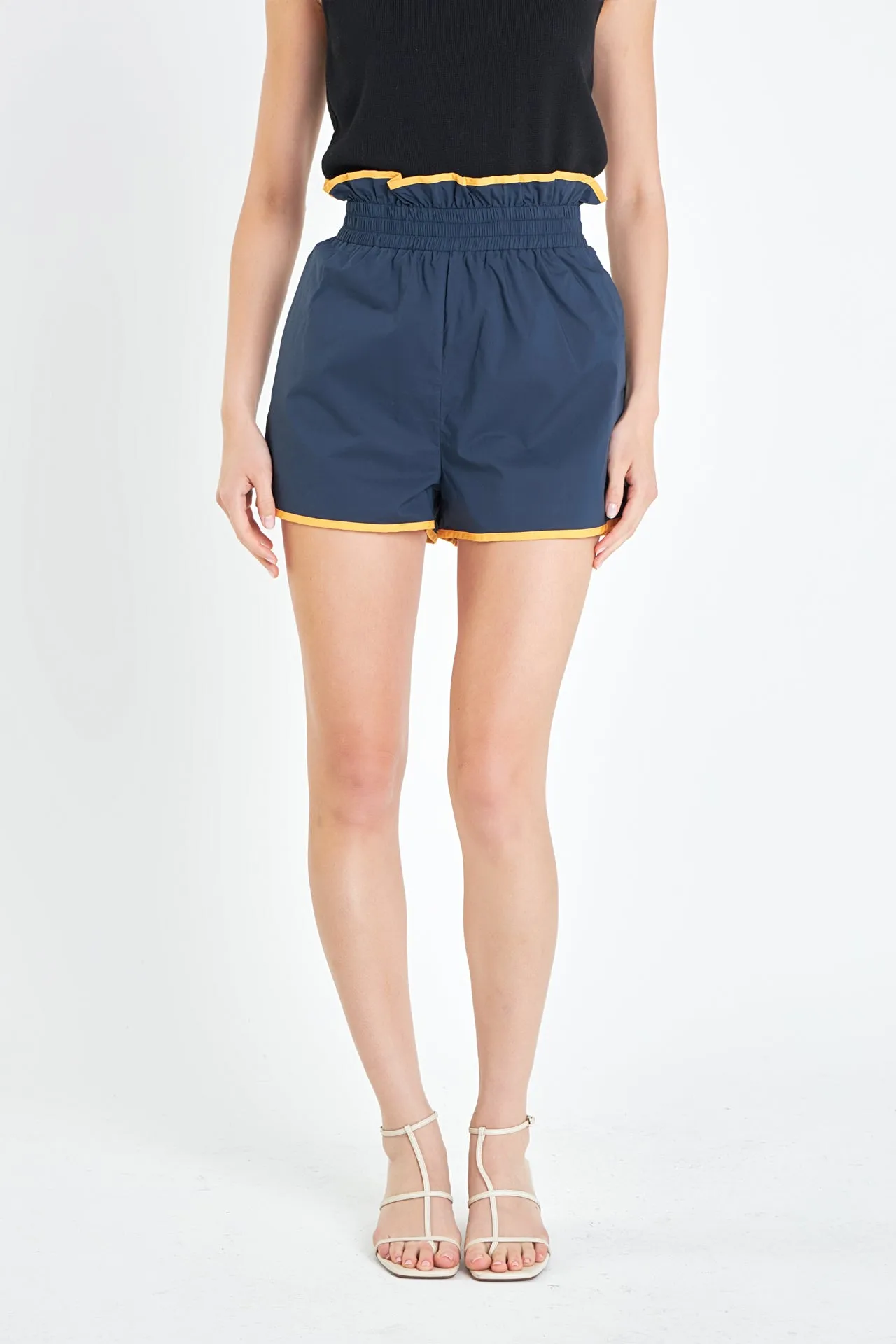 Shorts with Colorblock Binding