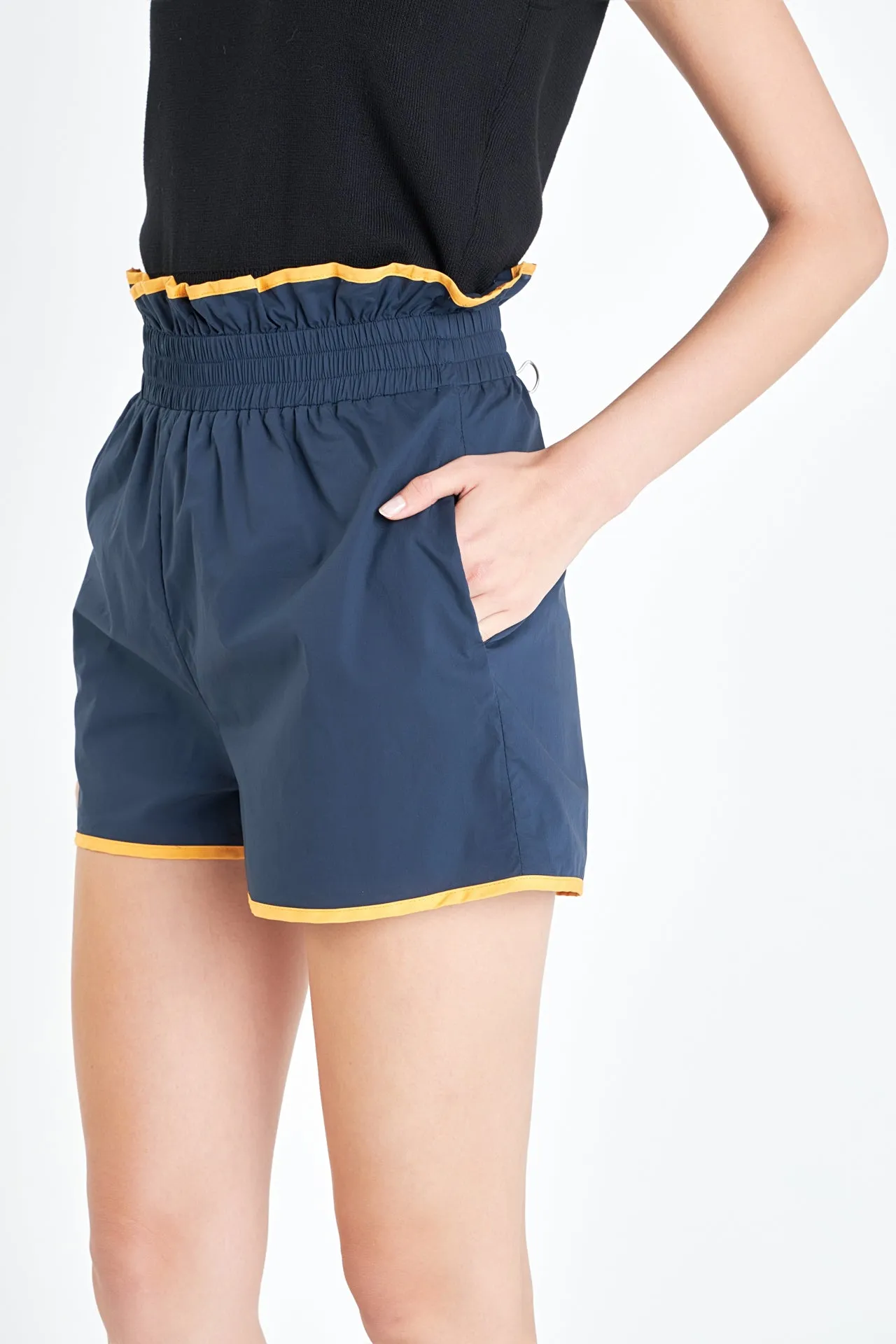 Shorts with Colorblock Binding