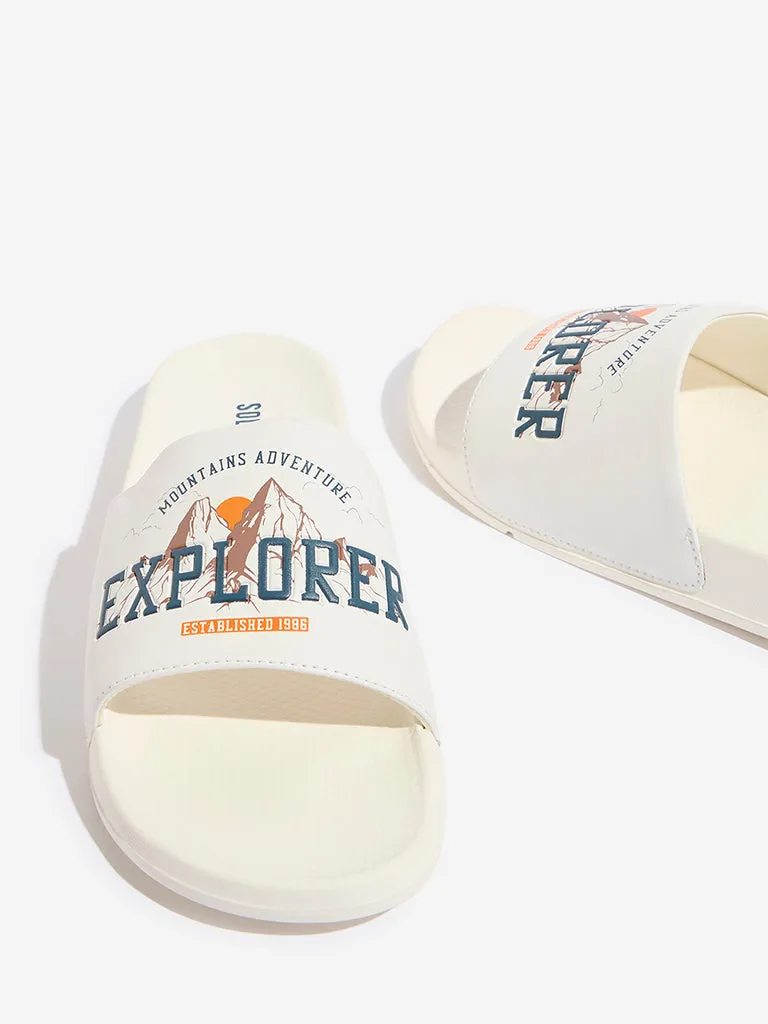 SOLEPLAY White Text Detailed Pool Slides