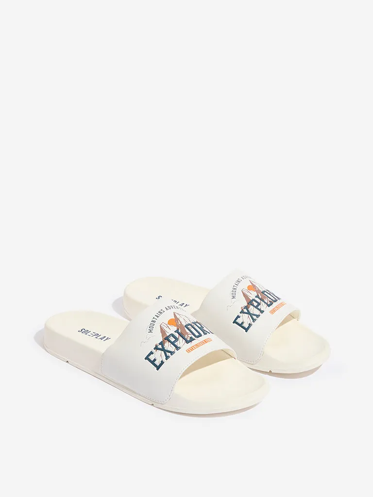 SOLEPLAY White Text Detailed Pool Slides