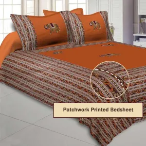 Traditionally Tuskan Bedsheet - Orange